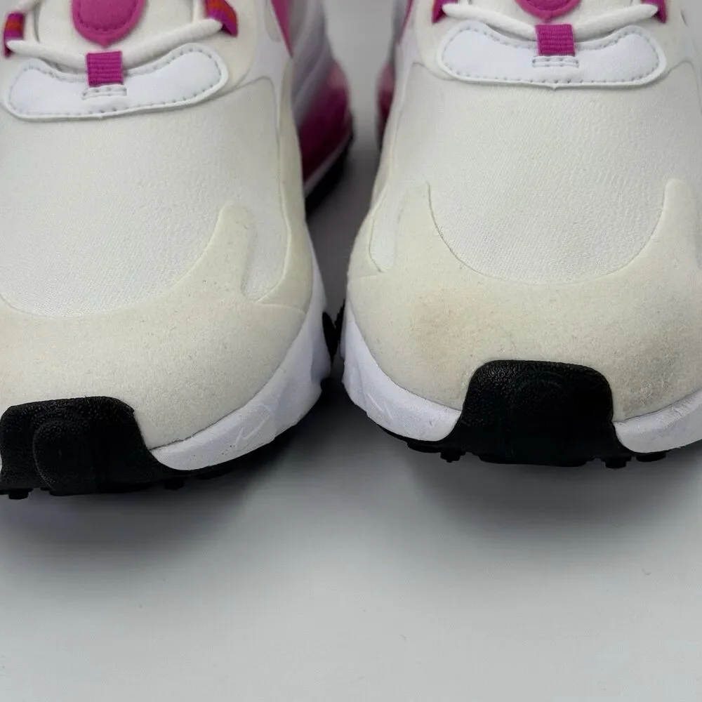 Nike Air Max 270 Unisex React Fire Pink CJ0619 100 Size 9.5Mens/11 Woman’s